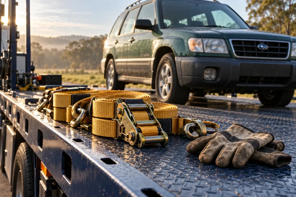 Illustrative recovery equipment prepared for collection